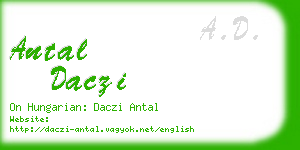 antal daczi business card